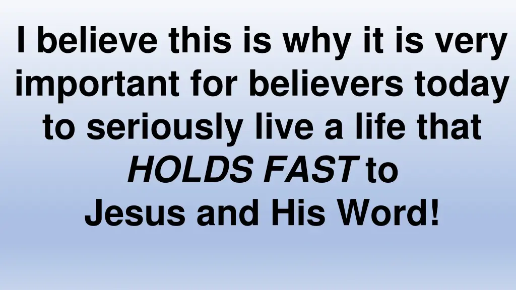 i believe this is why it is very important