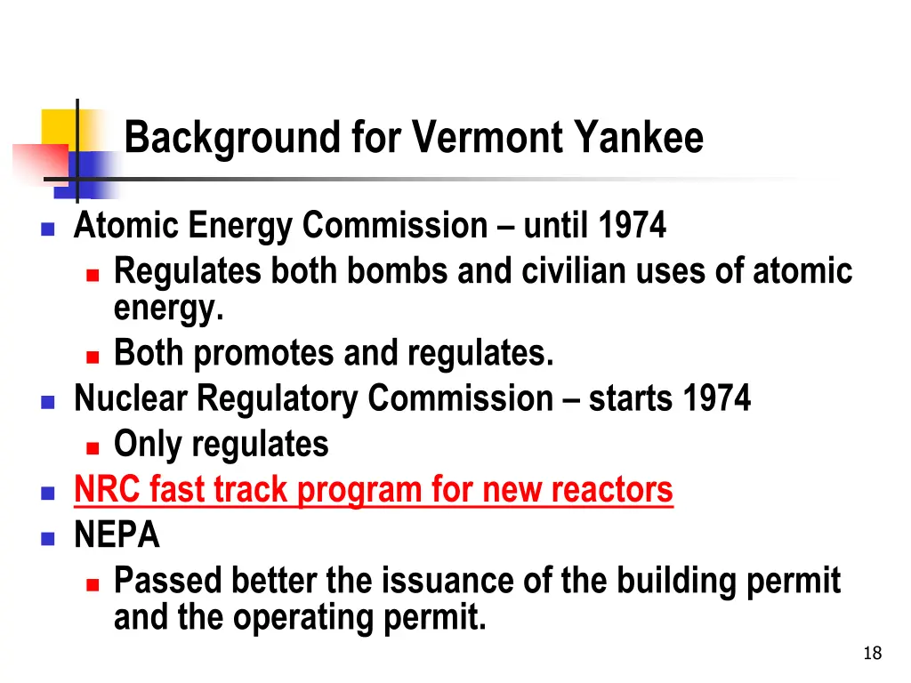 background for vermont yankee