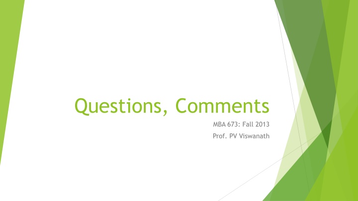 questions comments