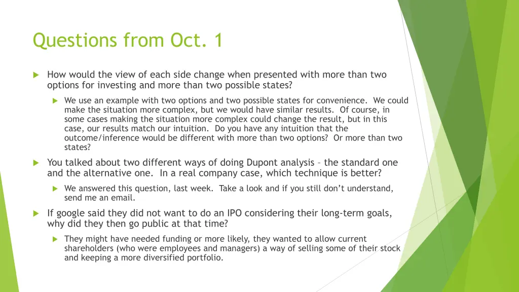 questions from oct 1 3
