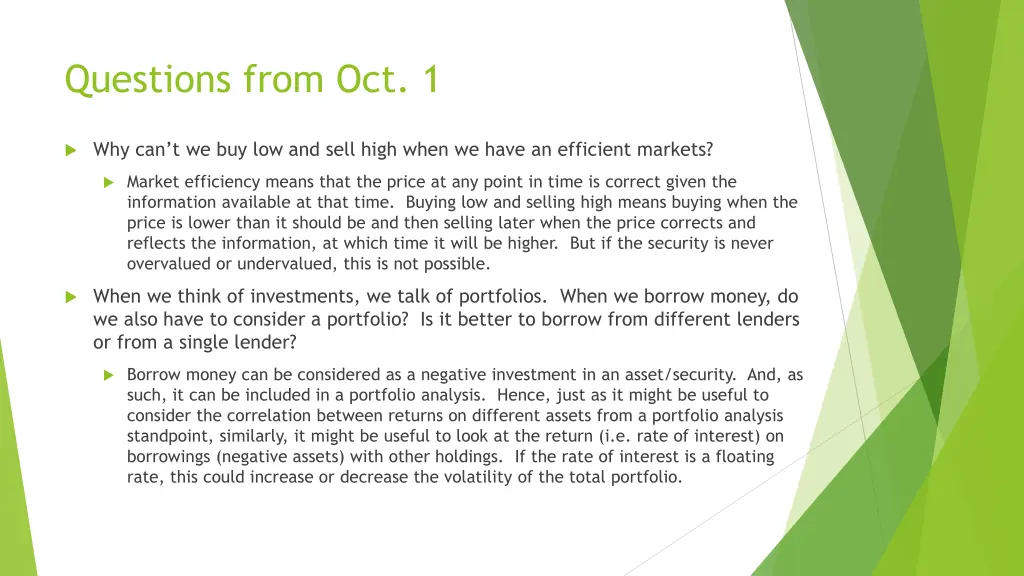 questions from oct 1 4
