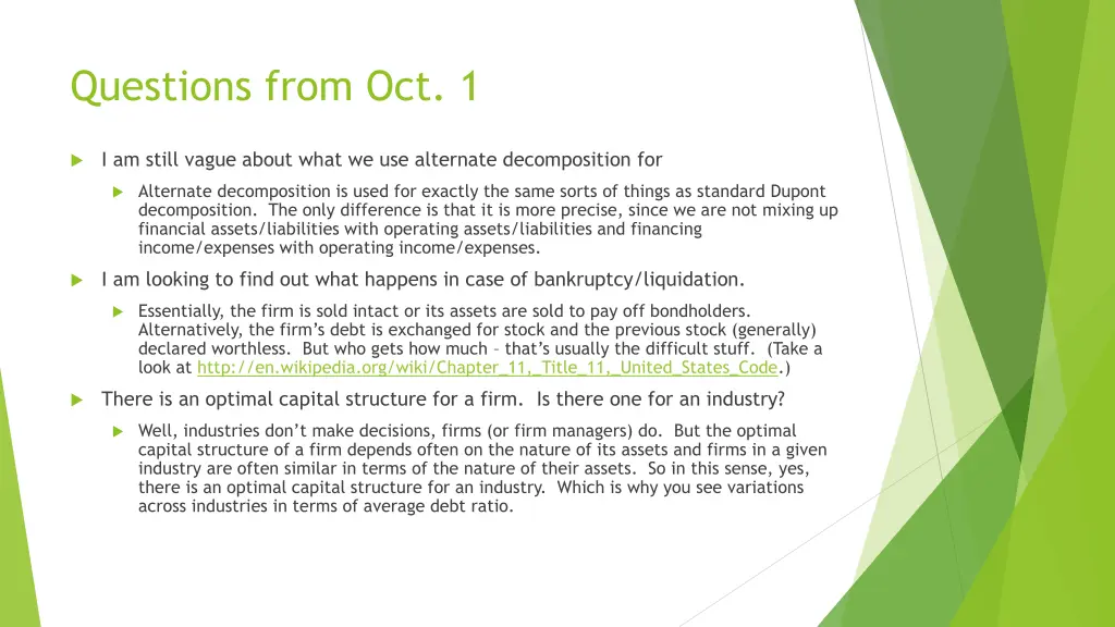 questions from oct 1