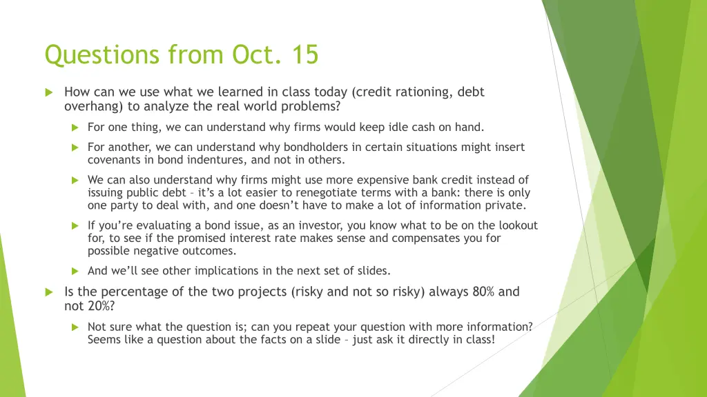questions from oct 15 3