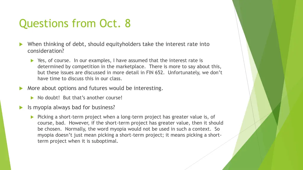 questions from oct 8 1