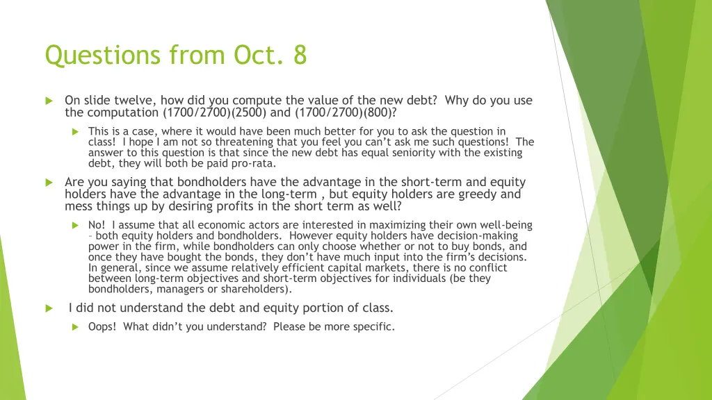 questions from oct 8 2