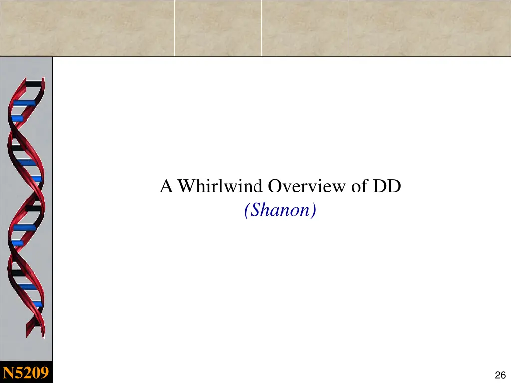 a whirlwind overview of dd shanon