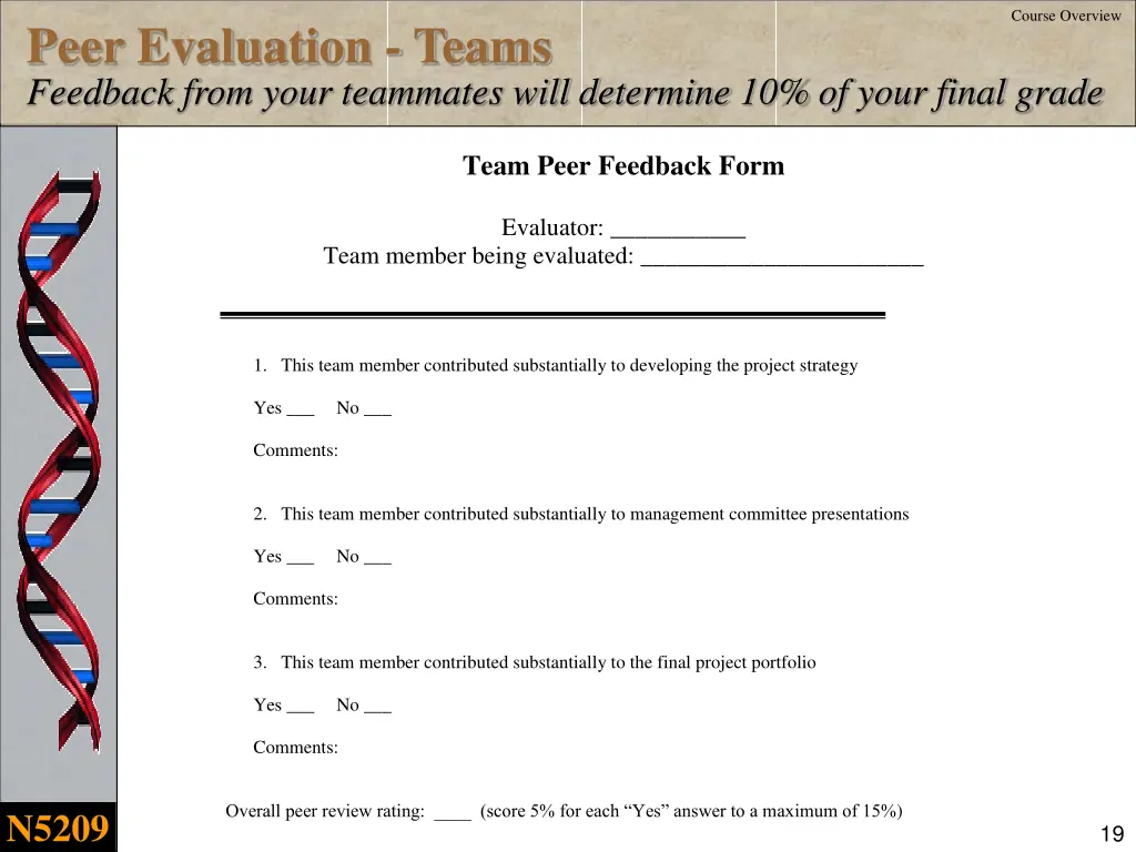 course overview 4