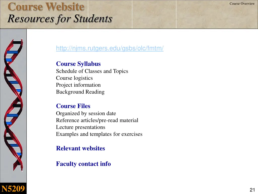 course website resources for students