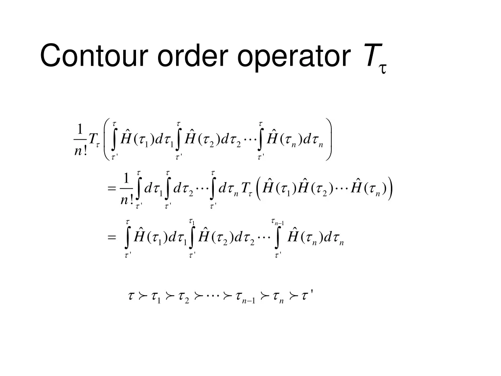 contour order operator t