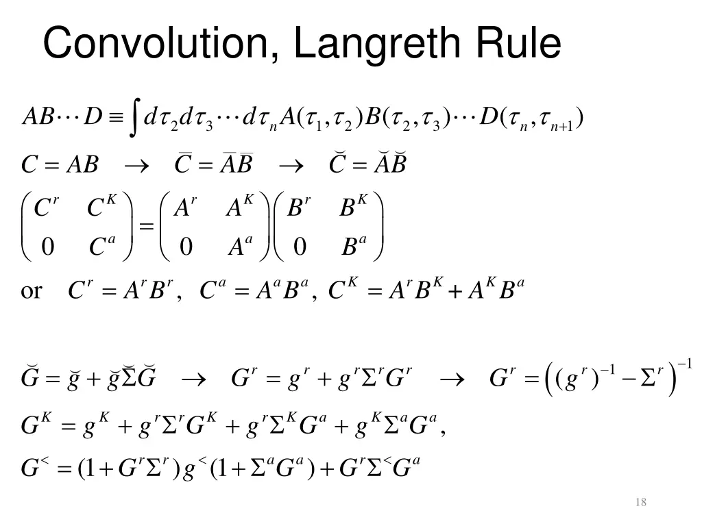convolution langreth rule