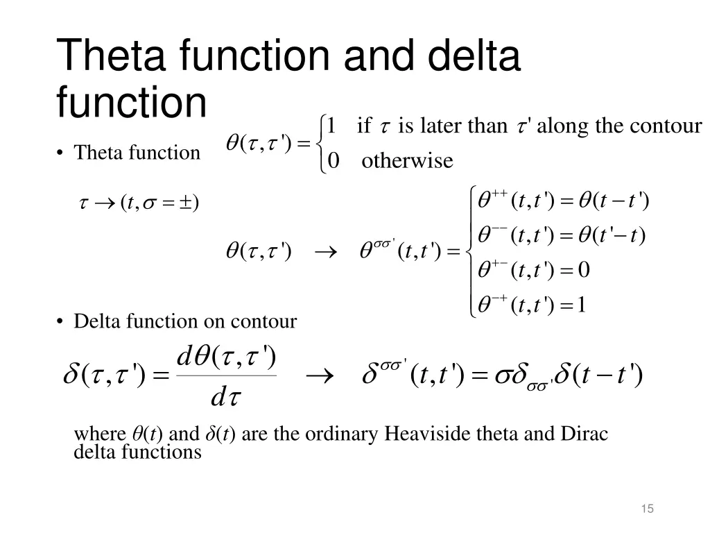 theta function and delta function