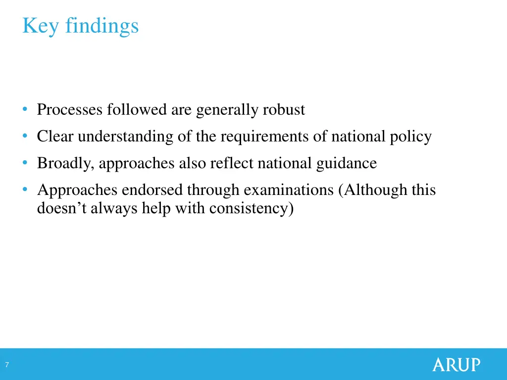 key findings