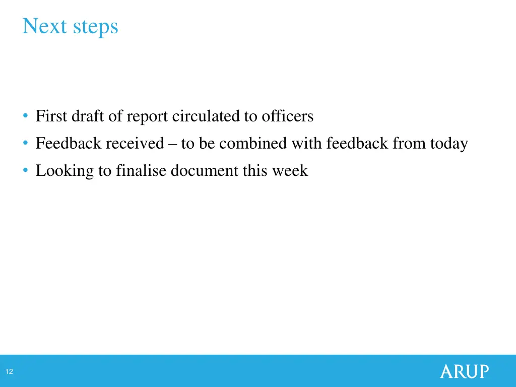 next steps