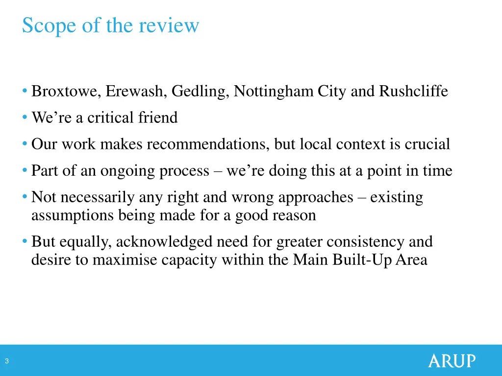 scope of the review