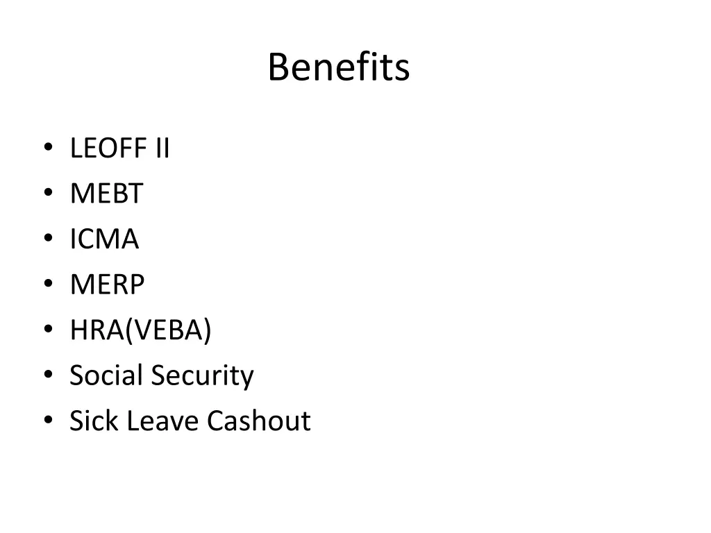 benefits