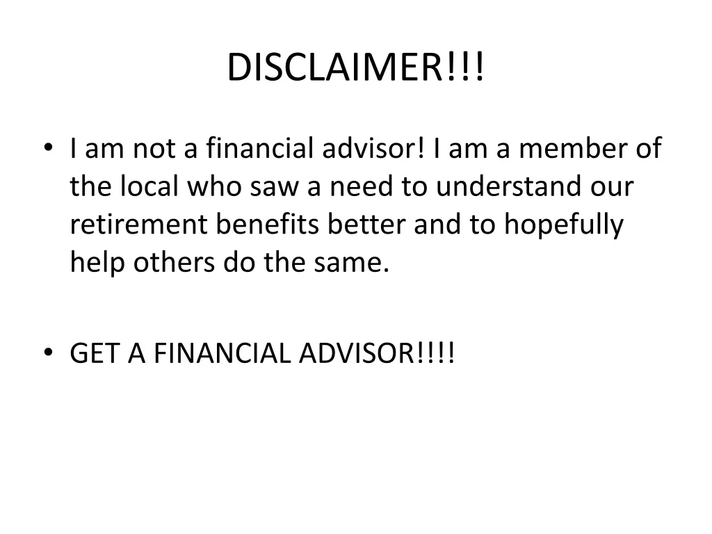disclaimer