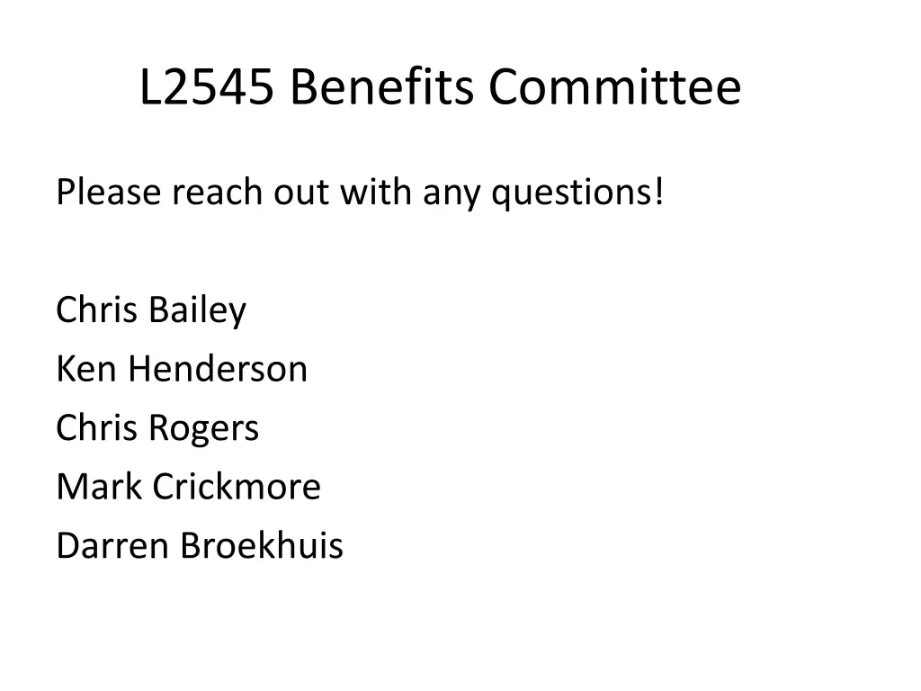 l2545 benefits committee