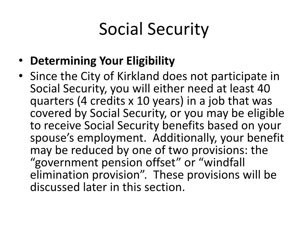 social security