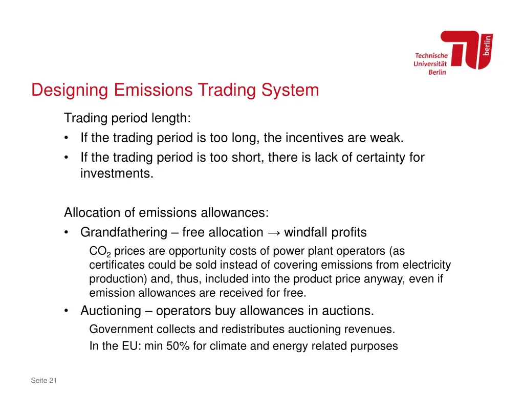 designing emissions trading system