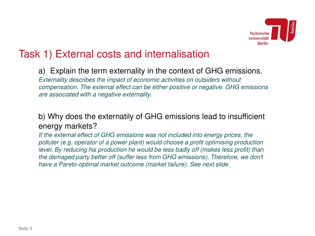 task 1 external costs and internalisation
