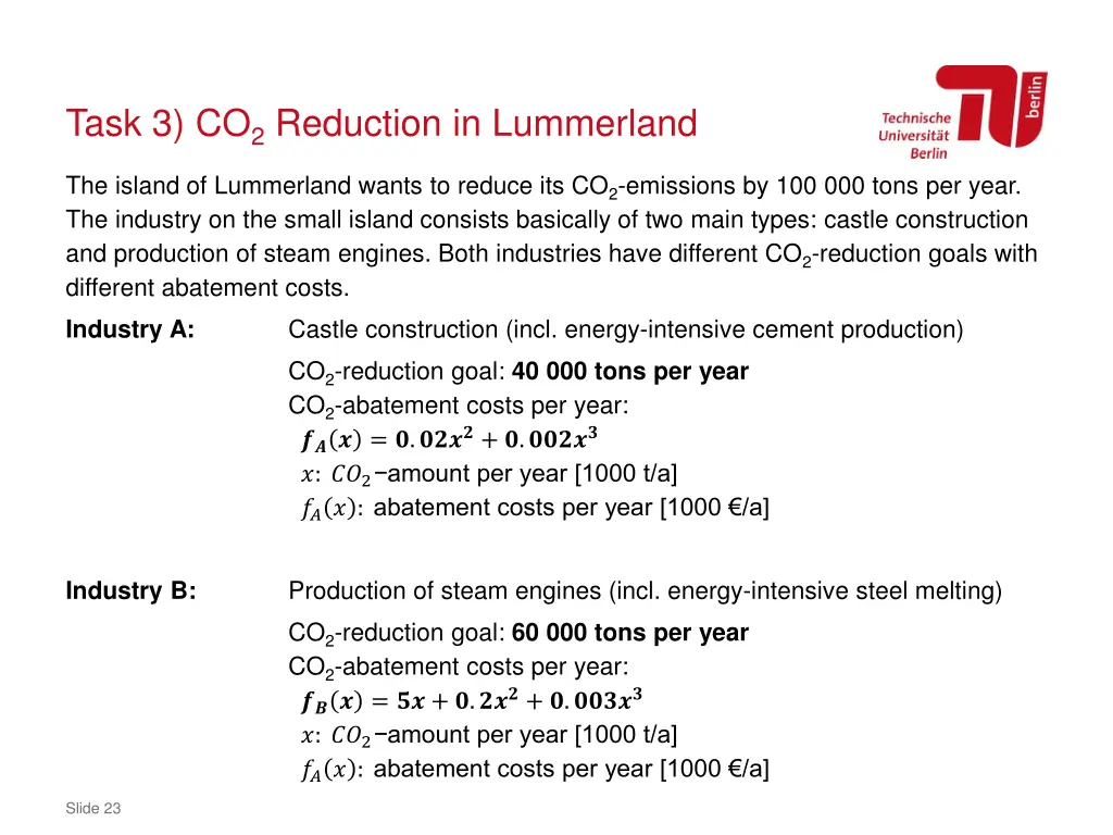 task 3 co 2 reduction in lummerland