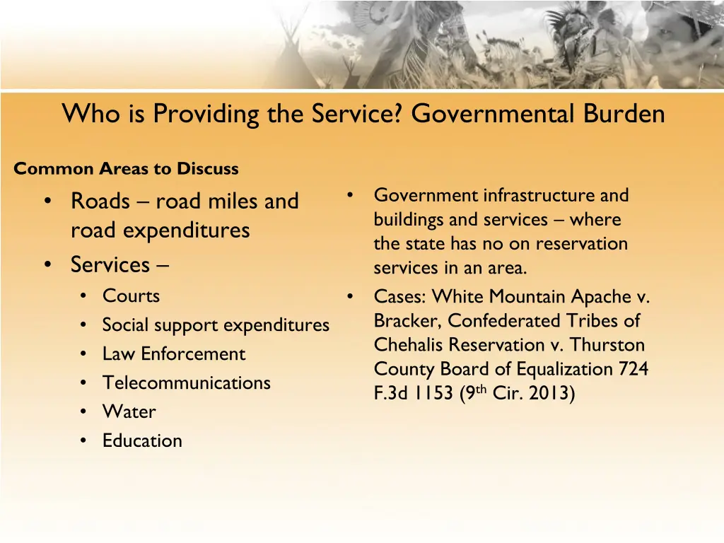 who is providing the service governmental burden