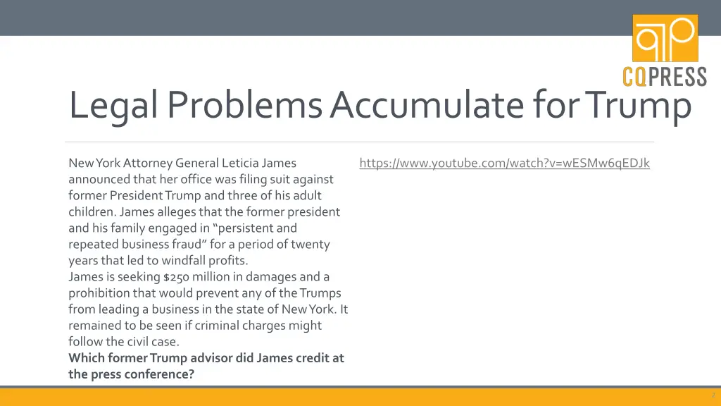 legal problems accumulate for trump