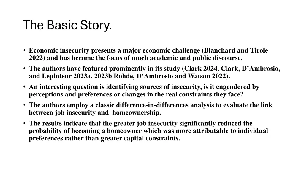 the basic story