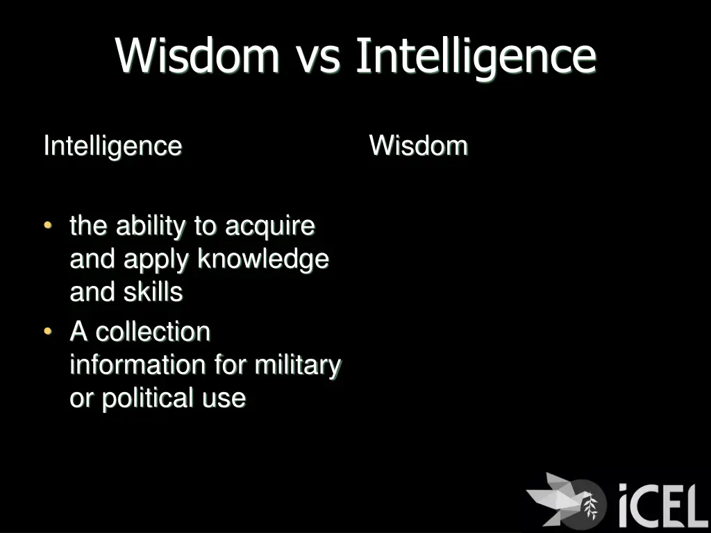 wisdom vs intelligence 1