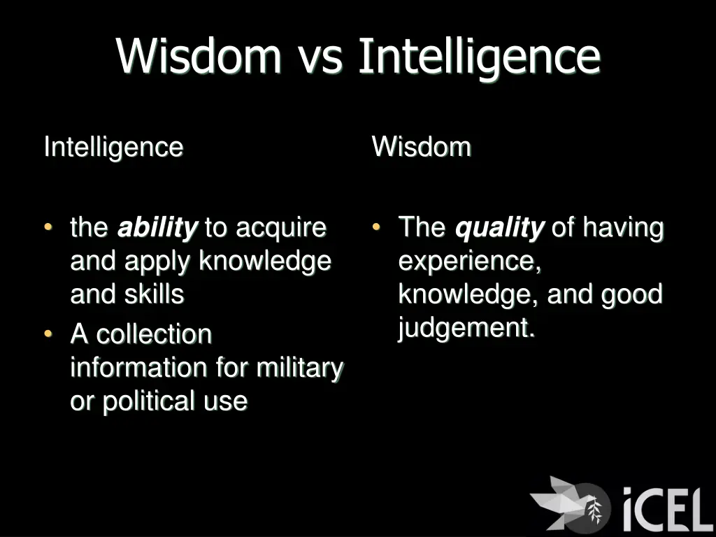 wisdom vs intelligence 2