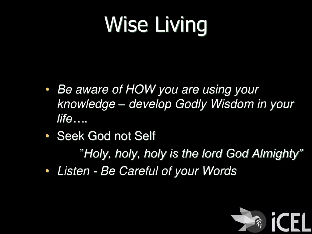 wise living