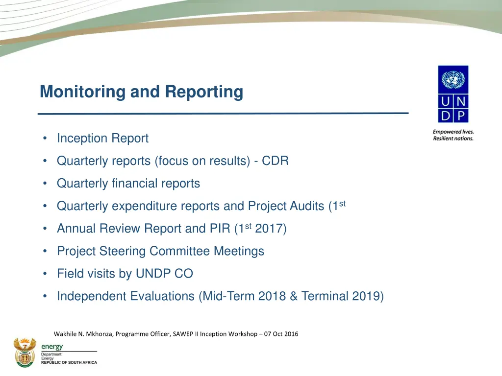 monitoring and reporting