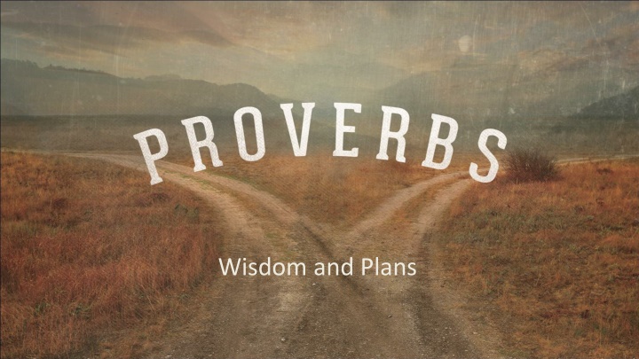 wisdom and plans