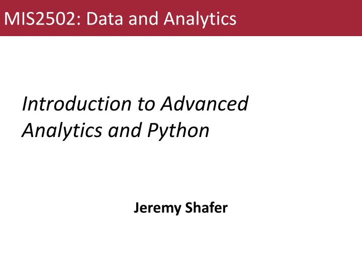 mis2502 data and analytics