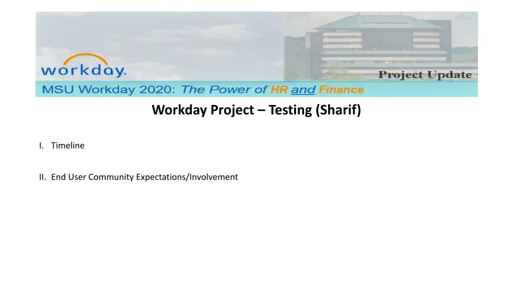 workday project testing sharif