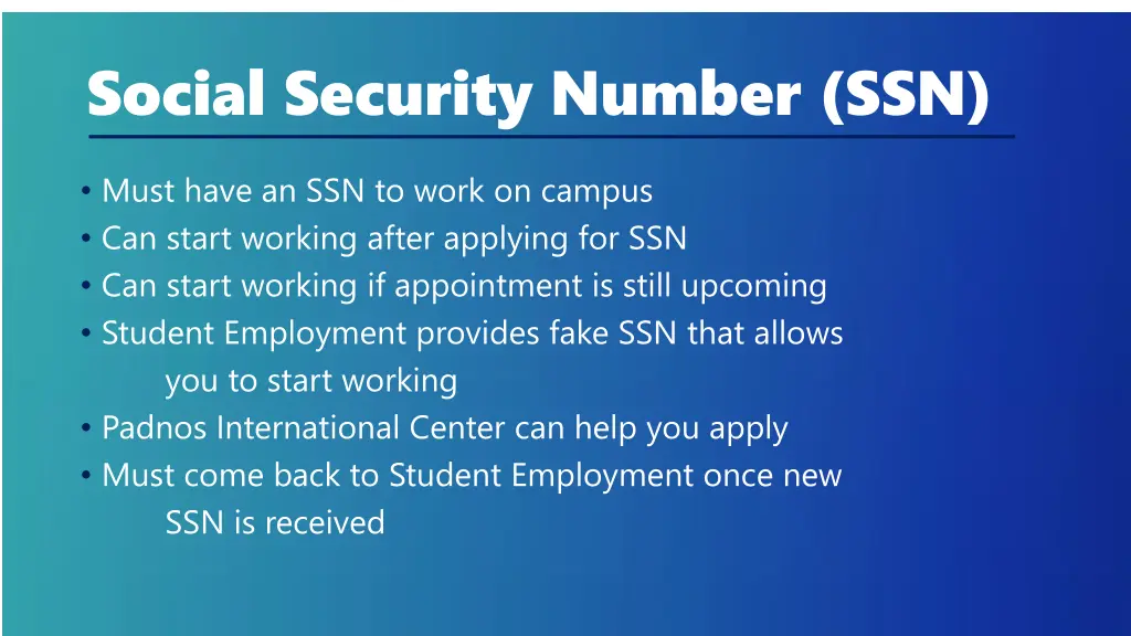 social security number ssn