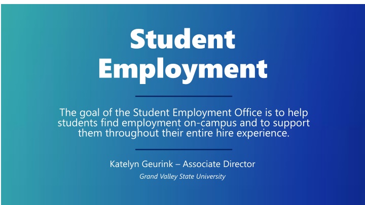 student employment