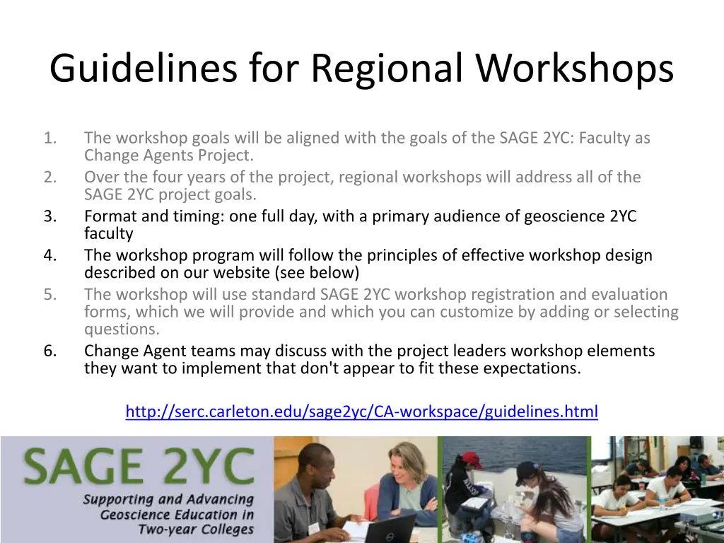 guidelines for regional workshops 1