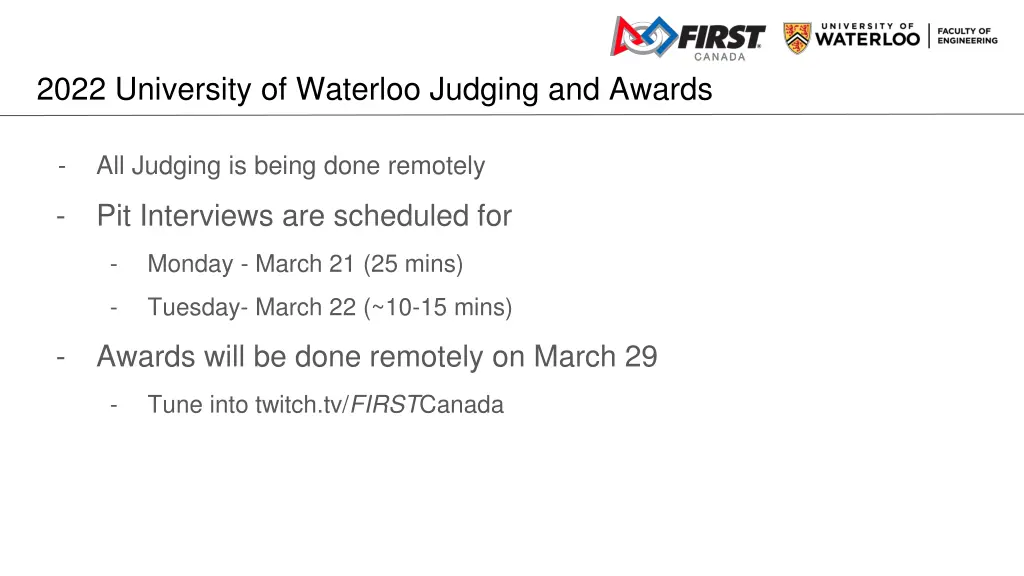 2022 university of waterloo judging and awards