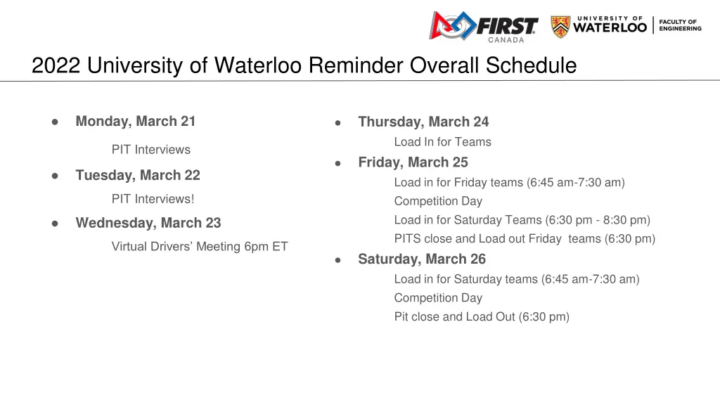2022 university of waterloo reminder overall