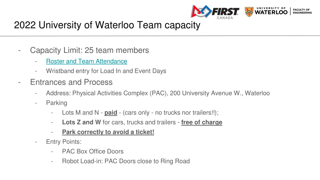 2022 university of waterloo team capacity