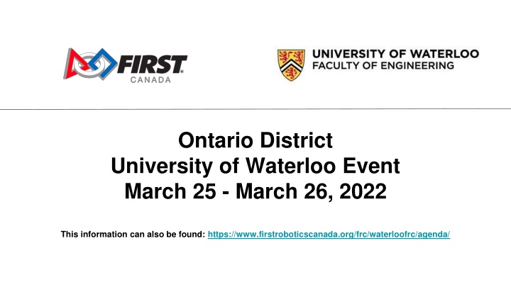 ontario district university of waterloo event