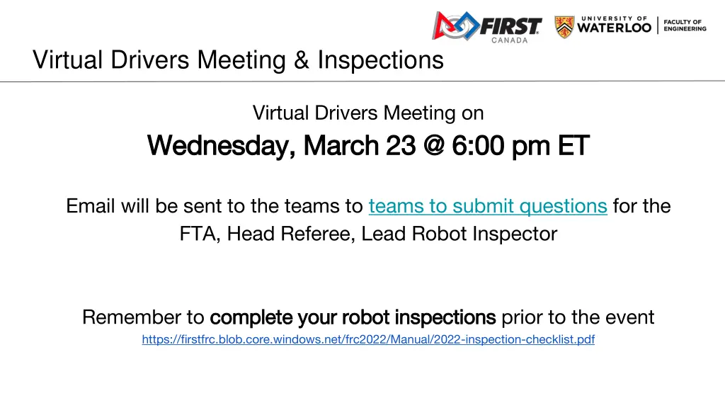 virtual drivers meeting inspections
