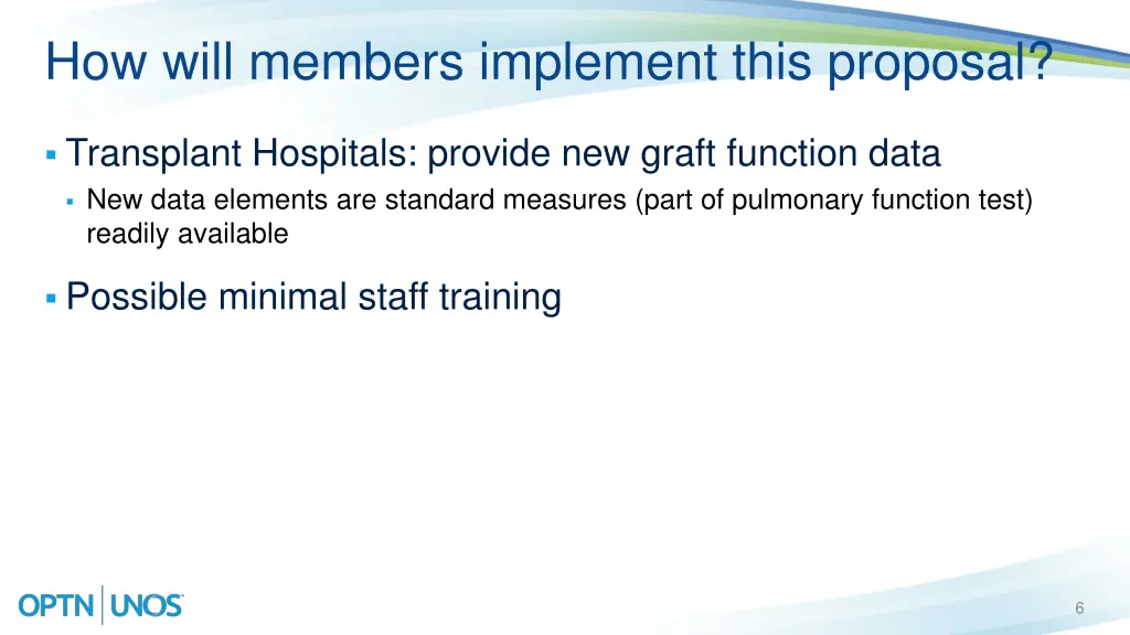 how will members implement this proposal