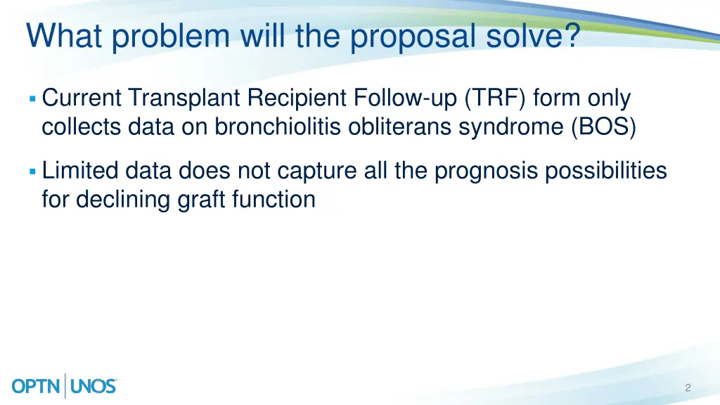 what problem will the proposal solve