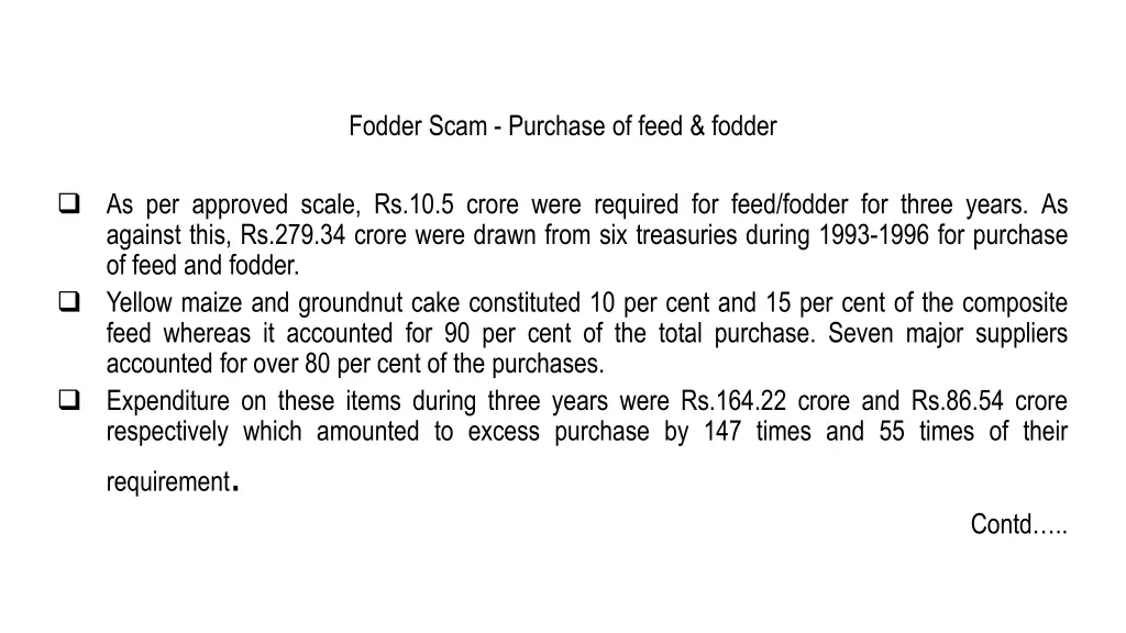 fodder scam purchase of feed fodder