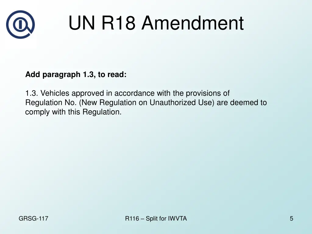 un r18 amendment