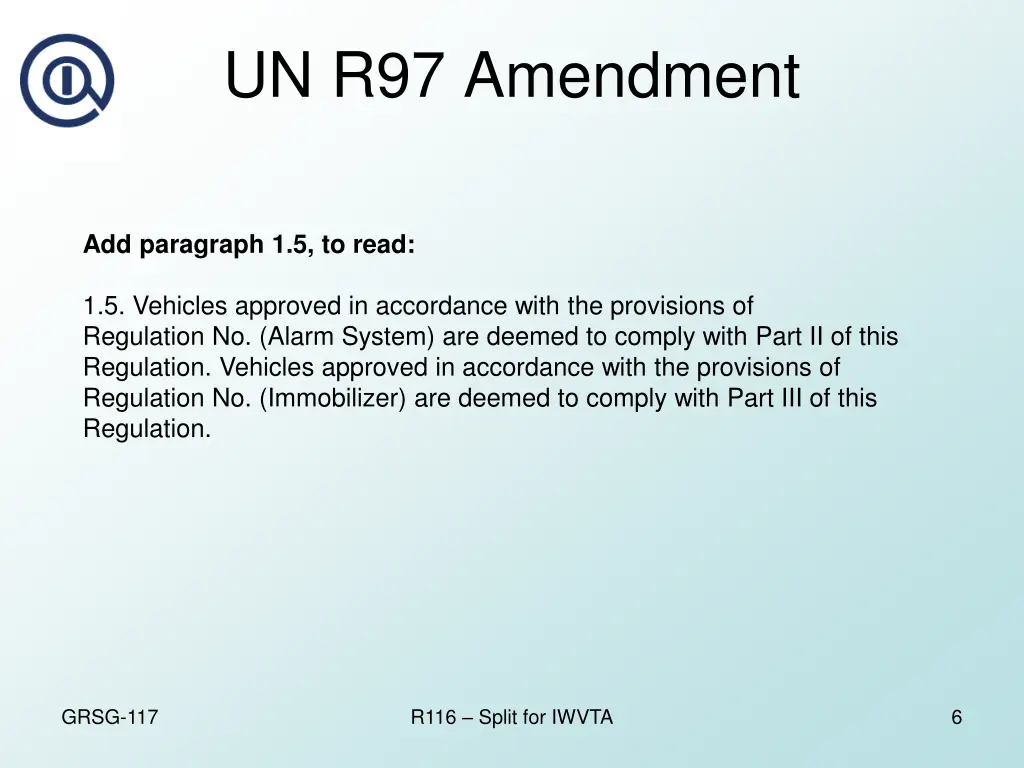 un r97 amendment