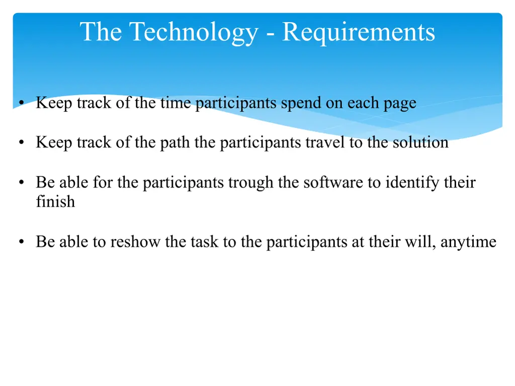 the technology requirements