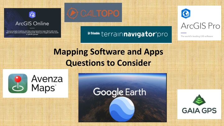 mapping software and apps questions to consider